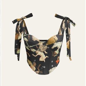 Black Printed Women's Top